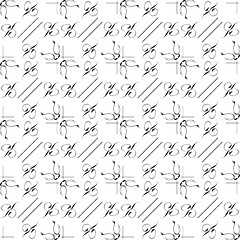 Image showing Seamless pattern in islamic style, black and white Vector background