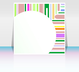 Image showing stroke shape frame design elements with blank frame, vector background