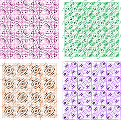 Image showing vector set abstract seamless patterns