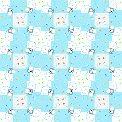Image showing seamless cute cartoon owls illustration background