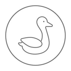 Image showing Duck line icon.