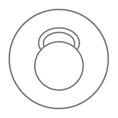 Image showing Kettlebell line icon.