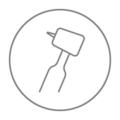 Image showing Dental drill line icon.