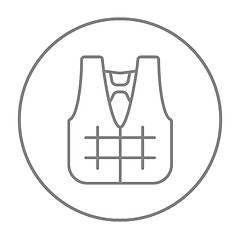 Image showing Life vest line icon.