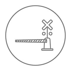 Image showing Railway barrier line icon.