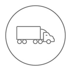 Image showing Delivery truck line icon.