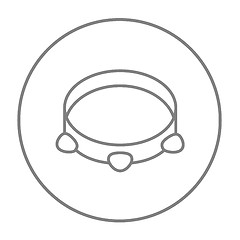 Image showing Tambourine line icon.