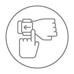 Image showing Smartwatch line icon.