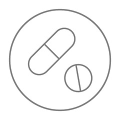 Image showing Pills line icon.