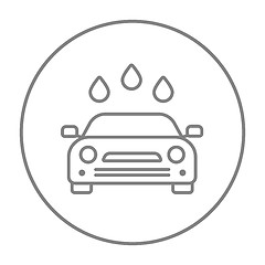 Image showing Car wash line icon.