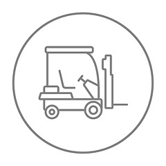 Image showing Forklift line icon.