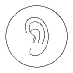 Image showing Human ear line icon.