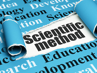 Image showing Science concept: black text Scientific Method under the piece of  torn paper