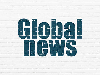 Image showing News concept: Global News on wall background