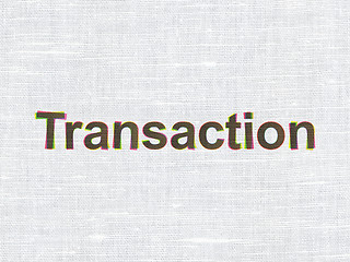 Image showing Banking concept: Transaction on fabric texture background