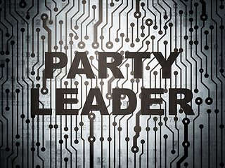 Image showing Political concept: circuit board with Party Leader
