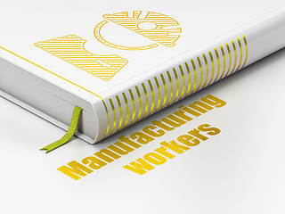 Image showing Manufacuring concept: book Factory Worker, Manufacturing Workers on white background