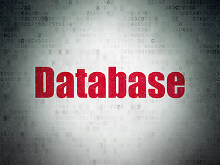 Image showing Database concept: Database on Digital Paper background