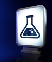 Image showing Science concept: Flask on billboard background