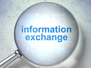 Image showing Data concept: Information Exchange with optical glass