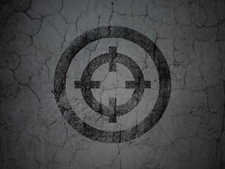 Image showing Business concept: Target on grunge wall background