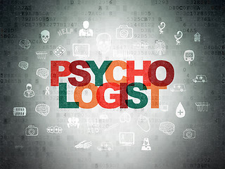 Image showing Medicine concept: Psychologist on Digital Paper background