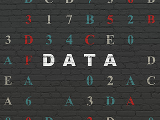 Image showing Data concept: Data on wall background