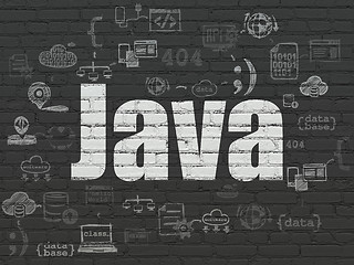 Image showing Database concept: Java on wall background