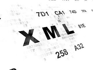 Image showing Programming concept: Xml on Digital background