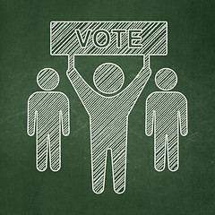 Image showing Political concept: Election Campaign on chalkboard background