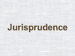 Image showing Law concept: Jurisprudence on fabric texture background