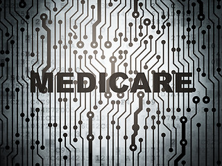 Image showing Health concept: circuit board with Medicare