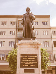 Image showing Gutenberg Monument vintage