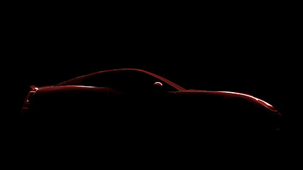 Image showing red sports car silhouette