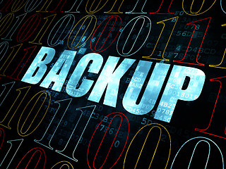 Image showing Database concept: Backup on Digital background