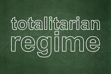 Image showing Political concept: Totalitarian Regime on chalkboard background