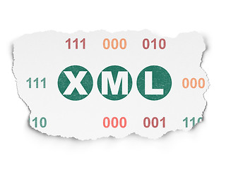 Image showing Programming concept: Xml on Torn Paper background