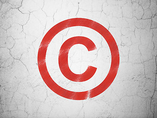 Image showing Law concept: Copyright on wall background