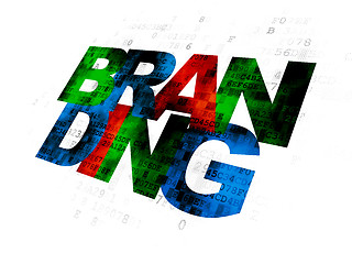 Image showing Marketing concept: Branding on Digital background