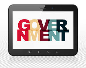 Image showing Politics concept: Tablet Pc Computer with Government on  display