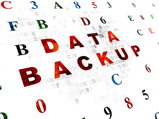 Image showing Information concept: Data Backup on Digital background