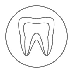 Image showing Molar tooth line icon.
