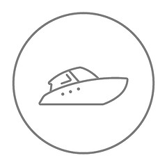 Image showing Speedboat line icon.