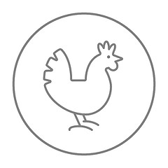 Image showing Hen line icon.