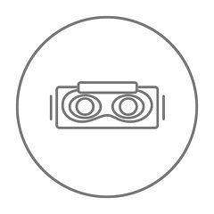 Image showing Virtual reality headset line icon.