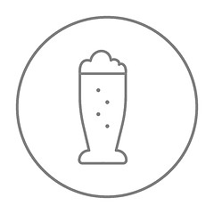 Image showing Glass of beer line icon.