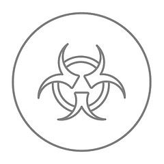 Image showing Bio hazard sign line icon.