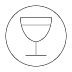 Image showing Glass of wine line icon.