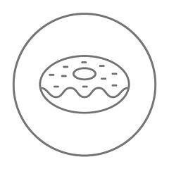 Image showing Doughnut line icon.