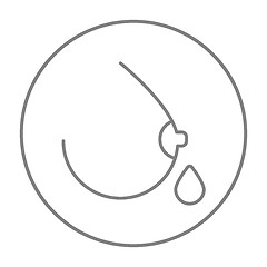 Image showing Breastfeeding line icon.